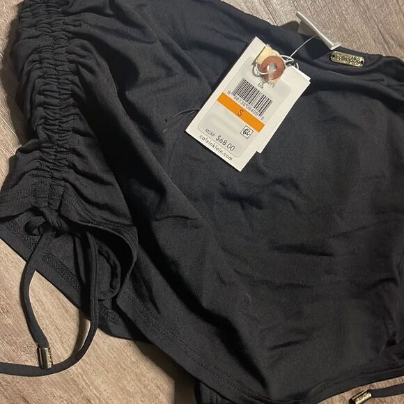 Calvin Klein Side-tie Ruched Swim Skirt Women's Swimsuit - Picture 3 of 3